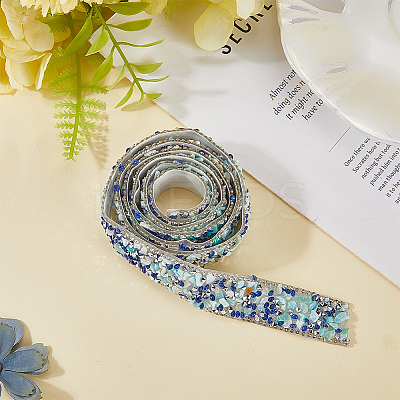 Resin Rhinestone Crystals Beaded Trim DIY-WH20050-05A-1