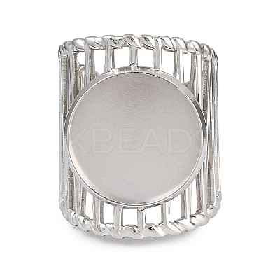 304 Stainless Steel Cuff Rings Ring Components SA-CBA098D-01P-E-1