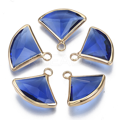 Transparent Glass Pendants GLAA-N038-12F-1
