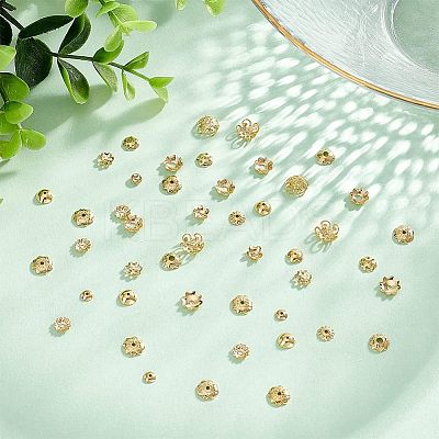 160Pcs 8 Style 304 Stainless Steel Bead Caps STAS-PH0004-45-1