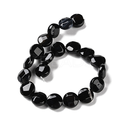 Natural Black Agate Beads Strands G-K357-B01-01-1