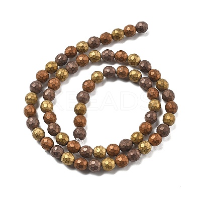 PVD Vacuum Plating Non-magnetic Synthetic Hematite Beads Strands G-F682-01A-1