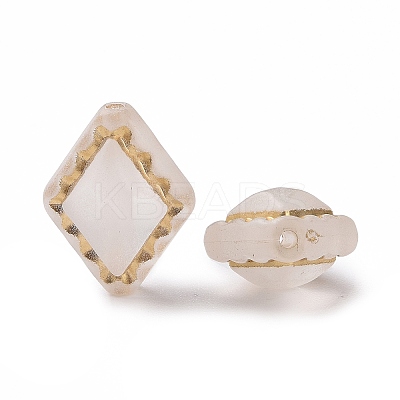 Plating Transparent Acrylic Beads OACR-P013-30E-1