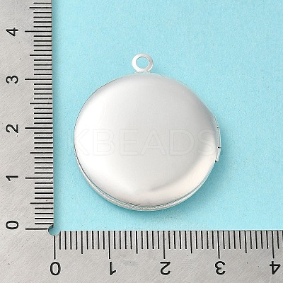 Rack Plating Brass Locket Pendants KK-K277-06S-1