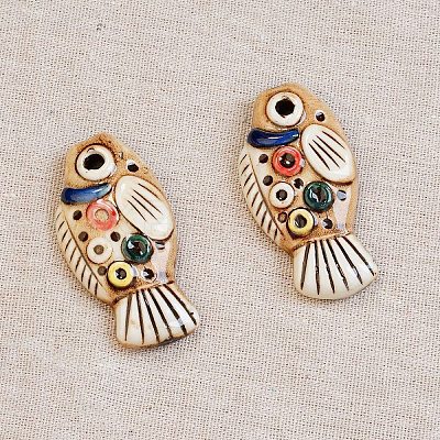 Handmade Porcelain Big Pendants PORC-Z003-01A-1