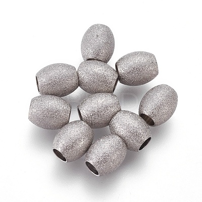 Tarnish Resistant 304 Stainless Steel Textured Beads STAS-E455-06P-6x7-1