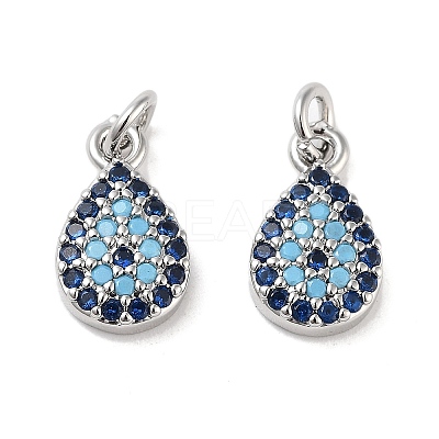 Brass Micro Pave Cubic Zirconia Pendants KK-B102-02P-1
