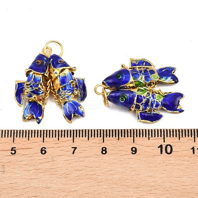 Brass Cloisonne Pendants KK-P251-A01-G-07-1