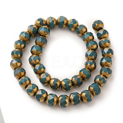 Opaque Solid Color Glass Beads Strands GLAA-G098-02E-1