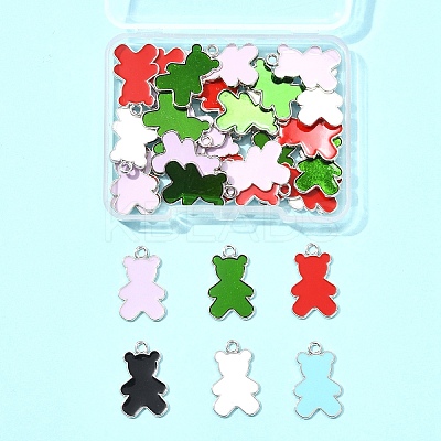 36Pcs Alloy Enamel Pendants ENAM-FS0002-88P-1