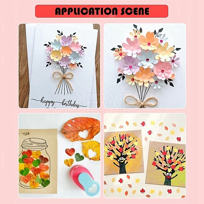 Random Single Color or Random Mixed Color Mini Plastic Craft Paper Punch Sets for Scrapbooking & Paper Crafts LS-AJEW-L051-16-1