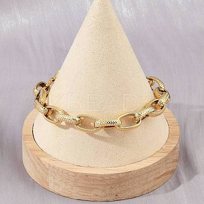304 Stainless Steel Cable Chain Bracelets for Women BJEW-Z143-10G-1