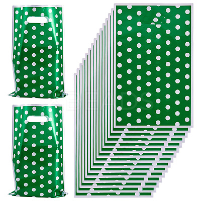 Polka Dot PET Plastic Packing Bags with Die Cut Hole Handle ABAG-TADJ0002-001D-1