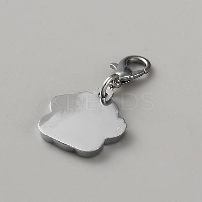 Zinc Alloy Enamel Glitter Powder Pendant Decoration HJEW-WH0001-14P-11-1