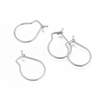 Tarnish Resistant 304 Stainless Steel Hoop Earrings Findings LS-X-STAS-H436-02P-1