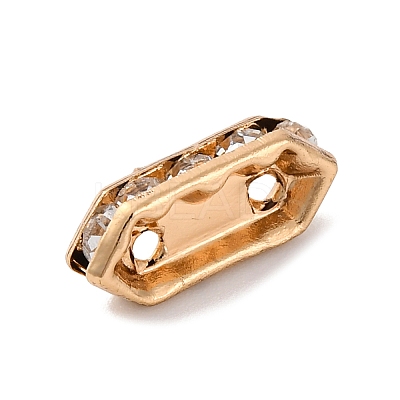 Alloy Crystal Rhinestone Rectangle Spacer Bars FIND-M042-06G-NR-1