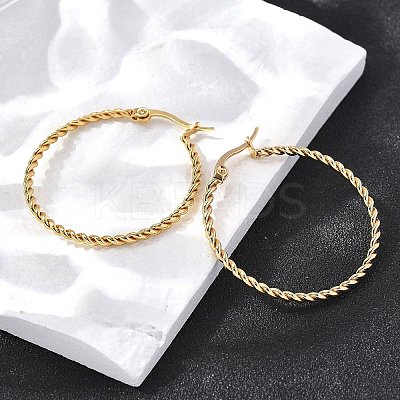 201 Stainless Steel Hoop Earrings EJEW-Q026-13G-A-1