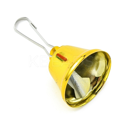 Christmas Themed Iron Bell Pendant Decorations HJEW-JM02196-03-1