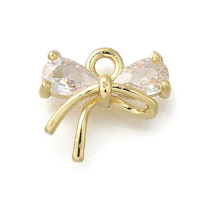 Rack Plating Brass Micro Pave Cubic Zirconia Charms KK-M014-02E-G-1