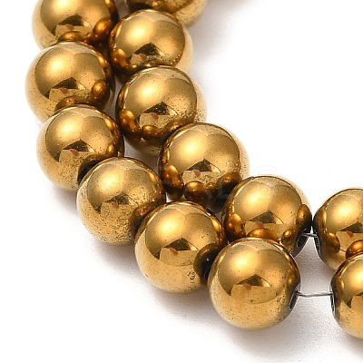 Electroplate Synthetic Magnetic Hematite Beads Strands G-E602-01D-1