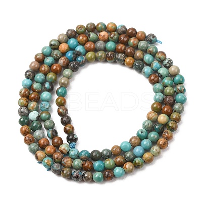 Natural HuBei Turquoise Beads Strands G-H358-A09-3mm-01-1
