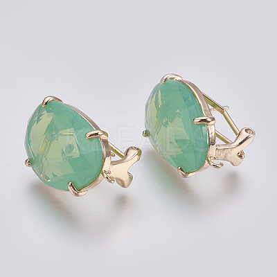 Faceted Glass Stud Earring Findings LS-GLAA-F084-D06-1