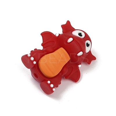 Dinosaur Food Grade Silicone Focal Beads SIL-A009-01C-1