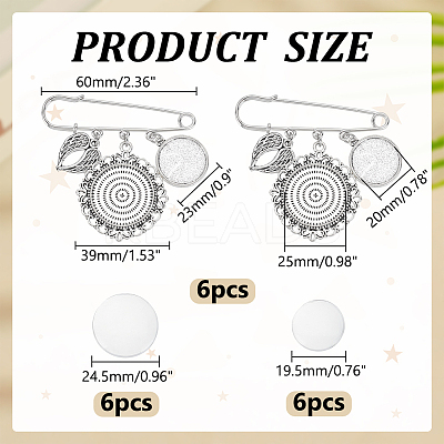 Stainless Steel Brooch Base Settings AJEW-WR00006-1