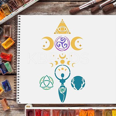 Large Plastic Reusable Drawing Painting Stencils Templates DIY-WH0202-156-1