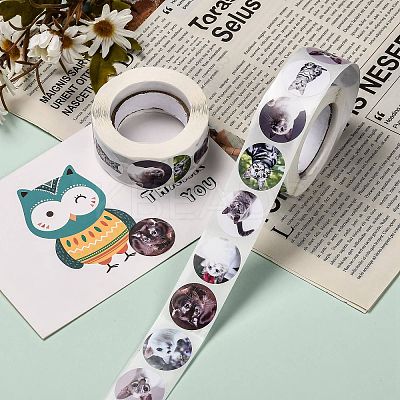 Self-Adhesive Kraft Paper Gift Tag Stickers LS-DIY-G013-A04-1