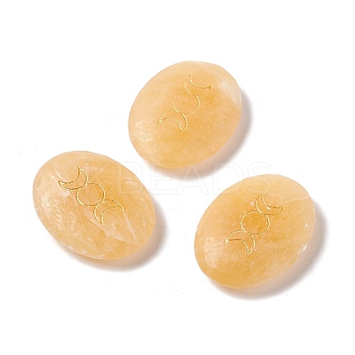 Natural & Synthetic Mixed Gemstone Healing Massage Palm Stones G-E579-03-1