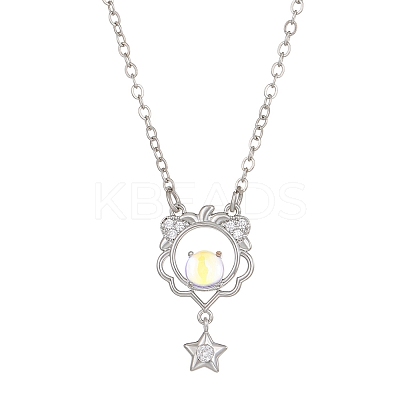Constellation Rhinestone Pendant Necklace PW-WG94542-05-1