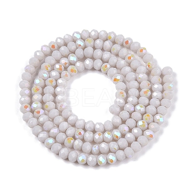 Electroplate Opaque Solid Color Glass Beads Strands EGLA-A044-P2mm-L19-1