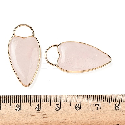 Natural Rose Quartz Pendants G-I393-01G-01-1