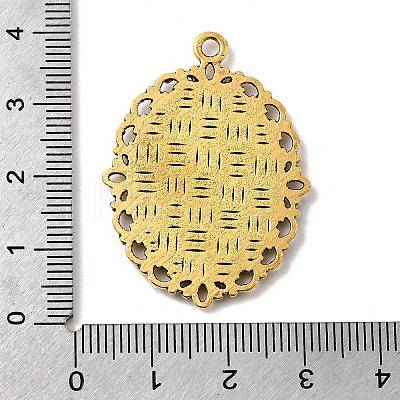 Tibetan Style Oval Alloy Pendant Cabochon Settings X-TIBEP-Q054-44AG-RS-1
