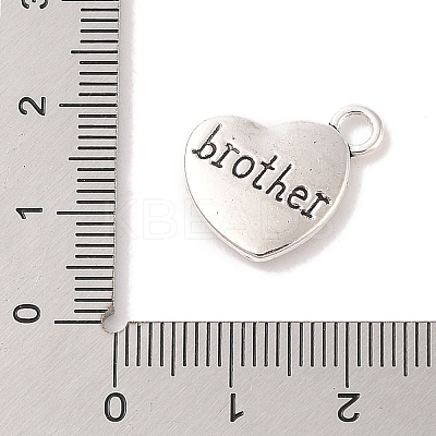 Tibetan Style Heart Alloy Pendants TIBEP-Q043-206-RS-1