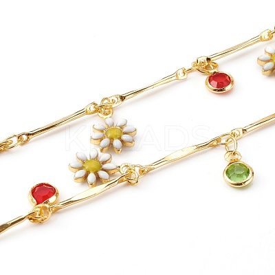 Brass Enamel Pendant Necklaces NJEW-JN03322-1