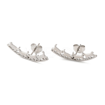 Non-Tarnish 304 Stainless Steel Stud Earrings EJEW-H095-03P-1
