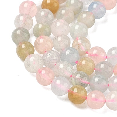 Round Natural Morganite Bead Strands G-L425-30-6mm-1