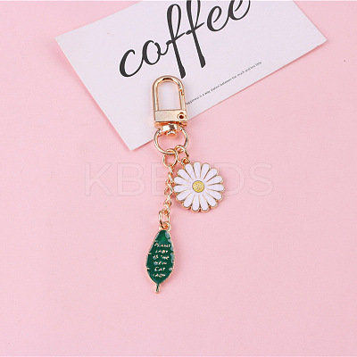Fashion Flower Leaf Alloy Enamel Keychain LS-HUDU-PW0001-068F-1