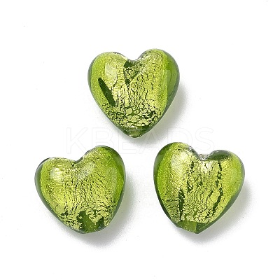Handmade Silver Foil Glass Beads LAMP-F043-02D-1