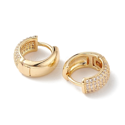 Cubic Zirconia Hoop Earrings EJEW-M216-01C-1