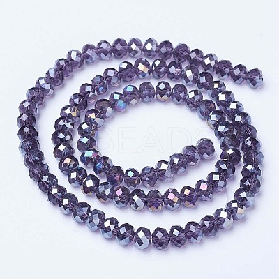 Electroplate Glass Beads Strands EGLA-A034-T8mm-B13-1