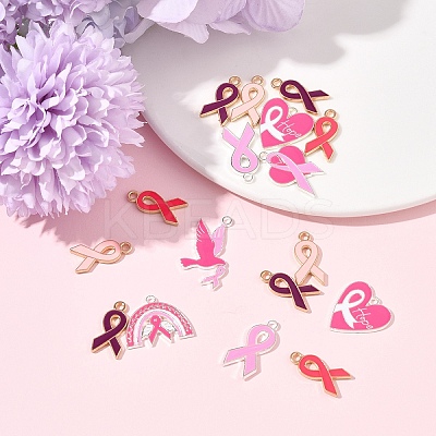 28Pcs 8 Styles Alloy Enamel Pendants ENAM-FS0002-36-1
