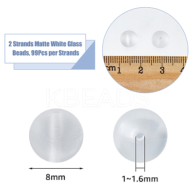 2 Strands Transparent Glass Beads Strands GLAA-DC0001-41-1