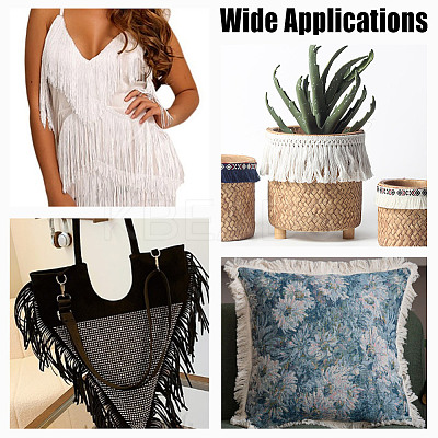 Polyester Twisted Rope Tassel Fringe Trimming DIY-WH0578-94B-1