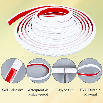 PVC Self-Adhesive Flexible Molding Trim DIY-WH20007-61C-1