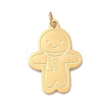 Christmas Theme 304 Stainless Steel Pendants LS-STAS-Z164-02G-02-1