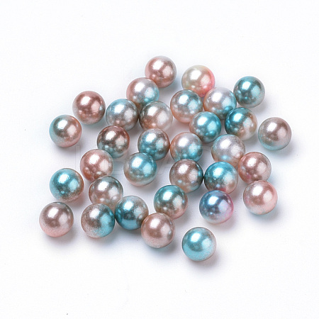 Rainbow Acrylic Imitation Pearl Beads OACR-R065-12mm-A09-1