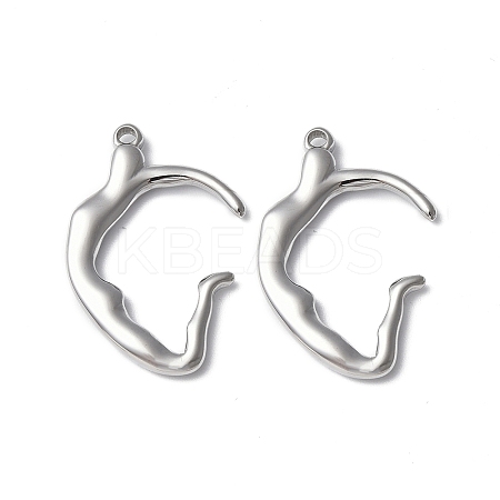 Non-Tarnish 304 Stainless Steel Pendants STAS-C066-28P-1